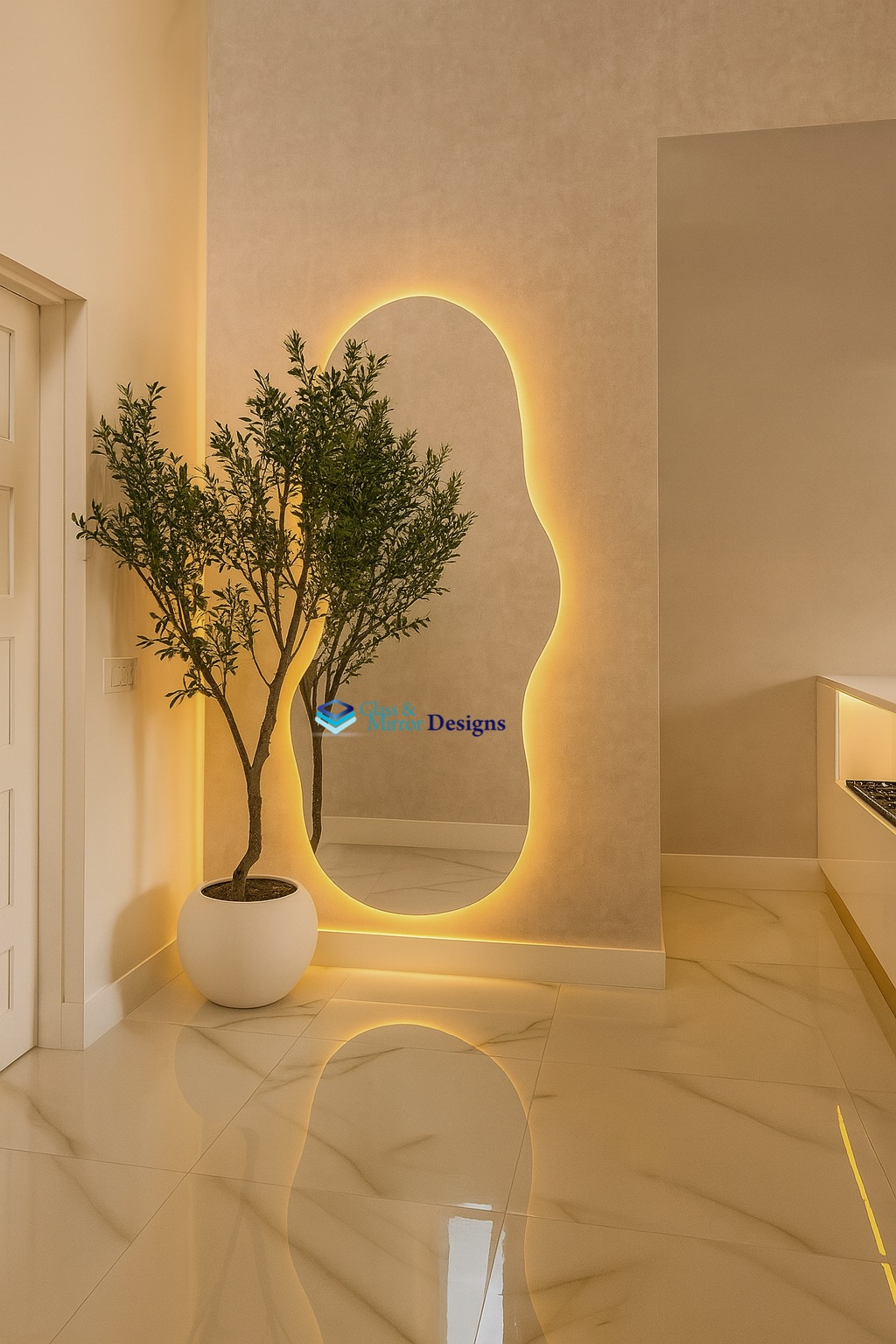 Asymmetrical Wall Mirror