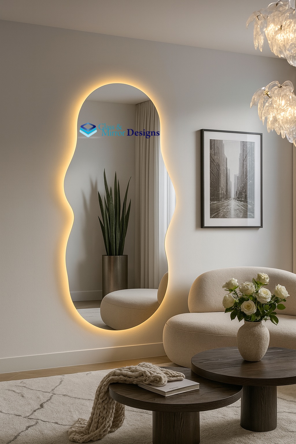Asymmetrical Wall Mirror 7ft