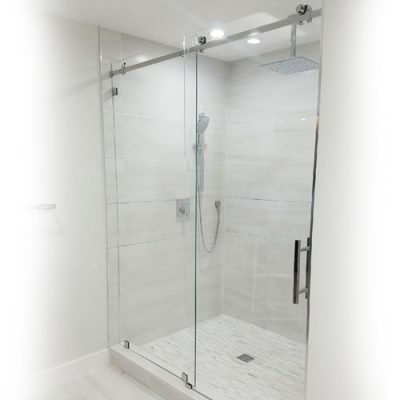 Serenity System – 59W x 84H Frameless Sliding Shower Door – Clear Glass