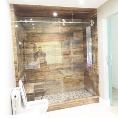 Roller System – 59W x 76H Frameless Sliding Shower Door – Low iron Ultra-Clear Glass