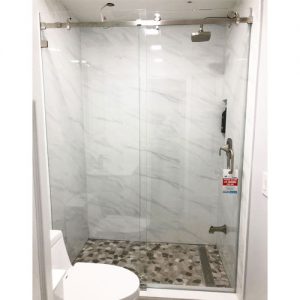 Serenity System – 59W x 72H Frameless Sliding Shower Door – Low iron Ultra-Clear Glass