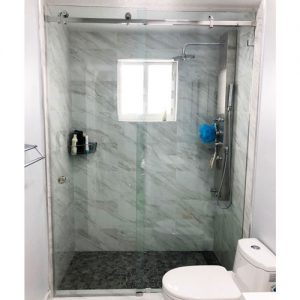 Serenity System – 59W x 80H Frameless Sliding Shower Door – Low iron Ultra-Clear Glass
